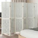 vidaXL Kamerscherm met 6 panelen massief paulowniahout wit, Huis en Inrichting, Verzenden, Nieuw