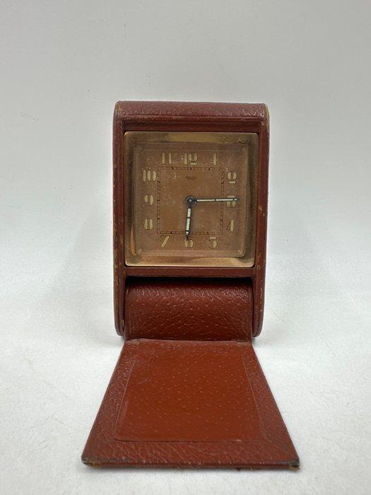 Reisklok - Jaeger-LeCoultre - Leder, Brons - 1950-1960 -, Antiek en Kunst, Antiek | Klokken