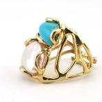 Turquoise - Verguld - Ring - Italiaans vakmanschap, Nieuw