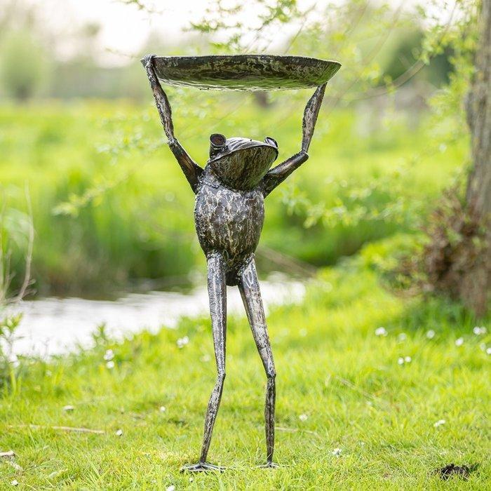 Vogelbad - Metaal - Groot Kikker vogel bad, Antiek en Kunst, Kunst | Designobjecten