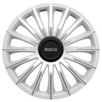 4-Delige Sparco Wieldoppen  Treviso 14-inch zilver, Verzenden, Nieuw