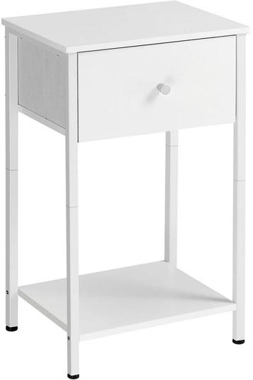 Vasagle - nachtkastje - hoogte 60 cm - met lade - wit - beschikbaar voor biedingen