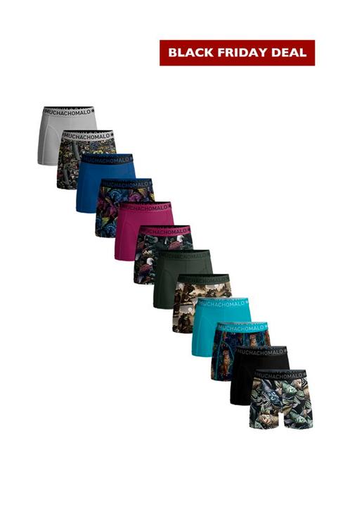 -38% Muchachomalo  Muchachomalo Men 12-pack boxer short  maa, Kleding | Heren, Ondergoed, Zwart, Verzenden
