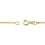 Gouden Venetiaanse schakel ketting | 50 cm (veersluiting), Sieraden, Tassen en Uiterlijk, Kettingen, Ophalen of Verzenden, Gebruikt