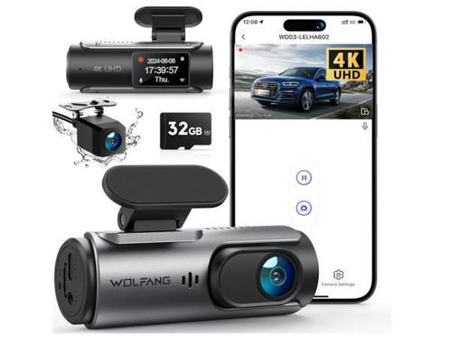 Veiling - WOLFANG Dash Cam Front en Rear 4K, Auto diversen, Dashcams