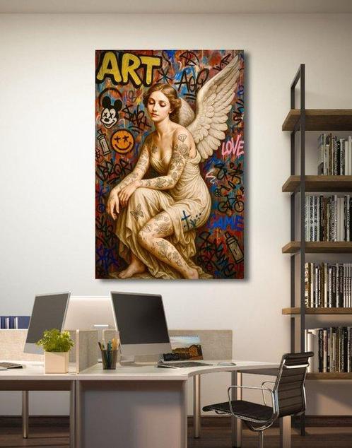 Alberto Ricardo (XXI) - Angeles renacidos en la era urbana, Antiek en Kunst, Kunst | Schilderijen | Modern