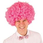Pruik krullenbol groot roze, Kleding | Dames, Carnavalskleding en Feestkleding, Ophalen of Verzenden, Nieuw