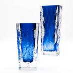 Ingrid Glas - Kurt Wokan - Vaas (2) - IJsglas Blokglas -, Antiek en Kunst