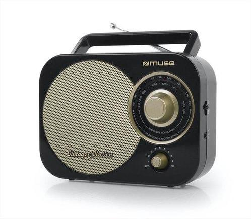 Muse M-055RB - Draagbare radio, vintage, zwart, Audio, Tv en Foto, Mp3-spelers | Overige merken, Verzenden