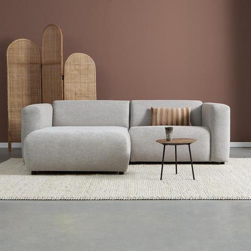 *WOONWINKEL* Kleine Bank Met Chaise Longue Links Grijsmix, Huis en Inrichting, Banken | Bankstellen, Nieuw, Verzenden