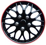 Wieldoppen  Missouri 13-inch zwart/rode rand, Auto diversen, Wieldoppen, Verzenden, Nieuw