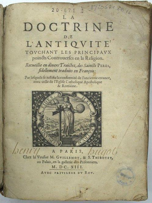 Bullioud (Pierre de), Renouard (Nicolas) - La doctrine de, Antiek en Kunst, Antiek | Boeken en Bijbels