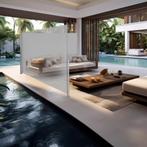 Aluminium dubbele windscherm uitschuifbaar met oprolmechanis, Tuin en Terras, Zonneschermen, Verzenden, Nieuw