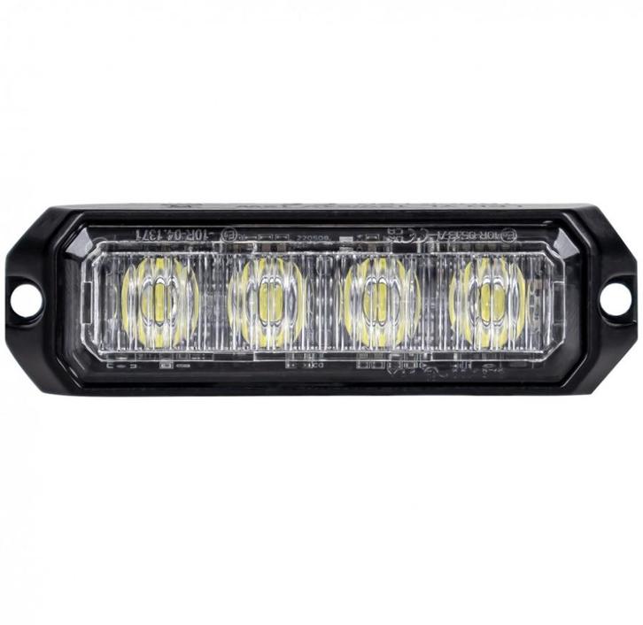 LED bumperflitser - 4-LED 12V - 24V -  WIT -  IP67 - R10, Hobby en Vrije tijd, Elektronica-componenten, Nieuw, Ophalen of Verzenden