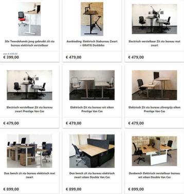 Zit sta werken Wanneer een gebruikt zit sta duo bureau kopen beschikbaar voor biedingen