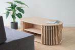 Wavy Oval - houten salontafel organische vorm, 100 tot 150 cm, Eikenhout, Nieuw, Organische / modern