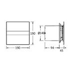 Badkamer Ventilator Cata E-150 G Axial 150 mm 21W Wit, Ophalen of Verzenden, Nieuw