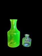 Fles - bruxelles 1910 - uraniumglas - intkpot, Antiek en Kunst