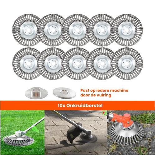 Set van 10 Stuks ! Universele Onkruidborstel – 15 CM –, Tuin en Terras, Onkruidbranders, Nieuw