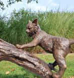 sculptuur, Cat and Mouse - 49 cm - Brons