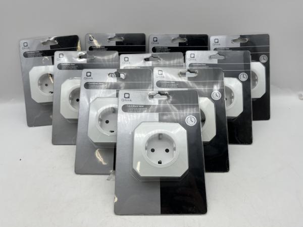 Veiling - 10x Q-link stopcontact met schakelklok en terugloo, Doe-het-zelf en Verbouw, Elektra en Kabels