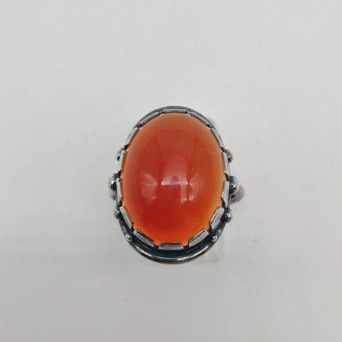 Carneool - Zilver - Ring - F.A. Crepu, Antiek en Kunst, Kunst | Designobjecten