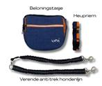 Banjer - beloningstasje - honden - verende anti trek hondenl, Verzenden, Nieuw, Blauw