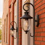 Set van 2 Elzas Muurlamp Rustiek Bruin Buitenverlichting, Verzenden, Minder dan 50 watt, Wandlamp, Nieuw