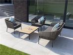 Salontafel Clavo | alu antraciet | teak, Verzenden, Nieuw