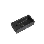 Fontein Mia 40.5x20x10.5cm mat zwart inclusief afvoerplug, Verzenden, Nieuw