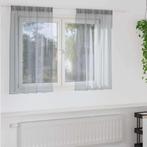 vidaXL Voile Gordijn 2 pcs Donkergrijs 140 x 140 cm, Verzenden, Nieuw, Grijs