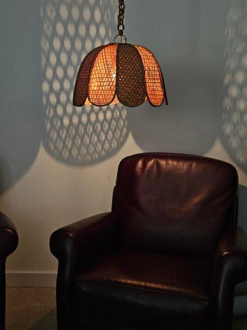 Plafondlamp - Hout, Rattan, riet, Antiek en Kunst, Curiosa en Brocante