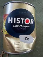 Histor lak mat - zwart - 1 liter - schadeblik, Doe-het-zelf en Verbouw, Verf, Beits en Lak, Zwart, Nieuw, Ophalen of Verzenden