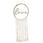 Beige Hangdecoratie Love 25,5cm, Verzenden, Nieuw