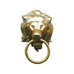 Deurklopper leeuw, aluminium, goudkleurig, Ophalen of Verzenden, Nieuw