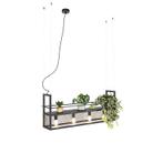 Industriële hanglamp zwart met gaas 4-lichts - Cage Rack, Nieuw, Overige materialen, Industrieel, 75 cm of meer
