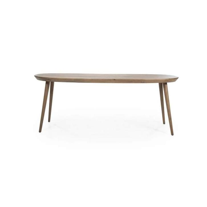 Eettafel Elijah - 220cm - Bruin - 96213 - eettafel, Huis en Inrichting, Tafels | Eettafels, Nieuw, Overige materialen