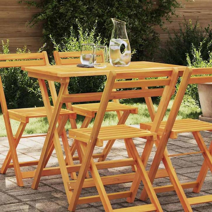 vidaXL Tuinstafel Bruin 90 x 55 x 75 cm Massief acaciahout, Tuin en Terras, Tuintafels, Nieuw, Verzenden