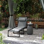 TRUUSK Opvouwbare Zonneligstoel Tuinligstoel Met Hoofdkussen, Tuin en Terras, Verzenden, Nieuw