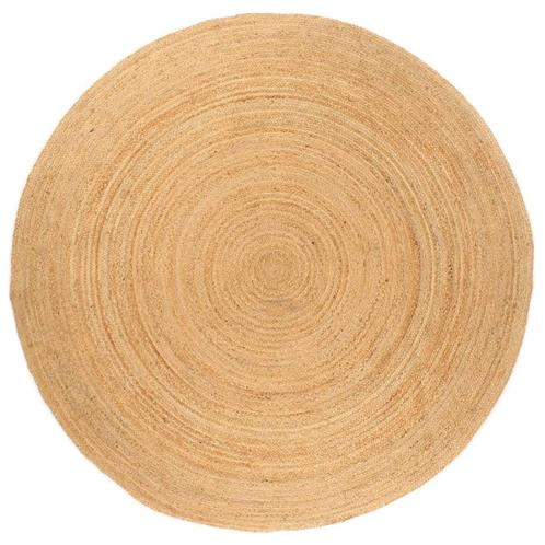 vidaXL Tapijt rond 210 cm gevlochten jute, Huis en Inrichting, Stoffering | Tapijten en Kleden, Beige, Nieuw, Verzenden