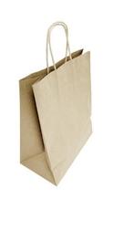 Recycleerbare Twist Handle Bruine Papieren Tassen Groot (..., Verzenden, Nieuw in verpakking