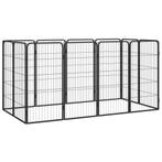 vidaXL Hondenkennel 12 panelen 50 x 100 cm gepoedercoat, Verzenden, Nieuw