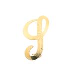 Gouden letter broche; letter I (vintage, gouden broche), Goud, Gebruikt, Ophalen of Verzenden, Overige kleuren
