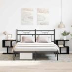 vidaXL Nachtkastjes 2 st 50x30x51,5 cm bewerkt hout zwart, Huis en Inrichting, Minder dan 45 cm, Verzenden, Nieuw, Minder dan 55 cm
