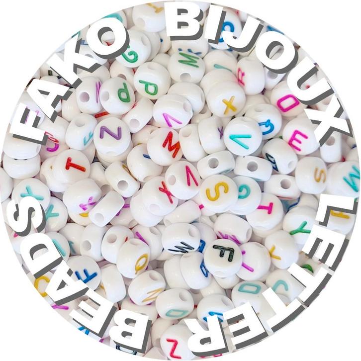 Fako Bijoux - Letterkralen - Letter Beads - Alfabet Kralen -, Hobby en Vrije tijd, Kralen en Sieraden maken, Verzenden