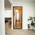 Stalen Binnendeur - Brons - 2 Vlaks rond - Helder glas, Minder dan 80 cm, Binnendeur, Nieuw, Metaal