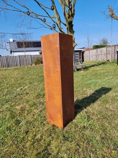 Voetstuk - Cortenstaal - 1 meter, Antiek en Kunst, Curiosa en Brocante