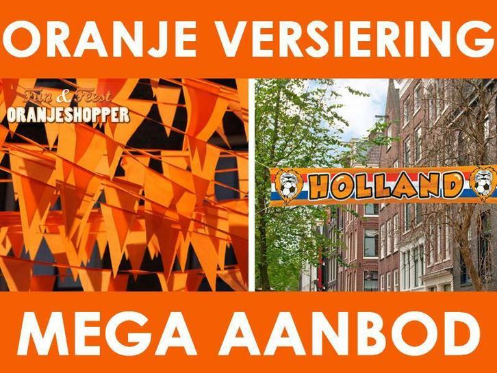 Oranje versiering kopen - Oranjeshopper.nl, Hobby en Vrije tijd, Feestartikelen, Versiering, Nieuw, Ophalen of Verzenden