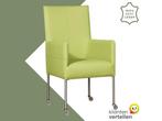 Leren eetkamerstoel Spark - Toledo Lime (felgroen) - Poten, Huis en Inrichting, Stoelen, Overige kleuren, Nieuw, Ophalen of Verzenden