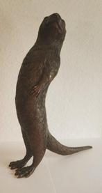sculptuur, otter standing - 45 cm - Brons (gepatineerd)